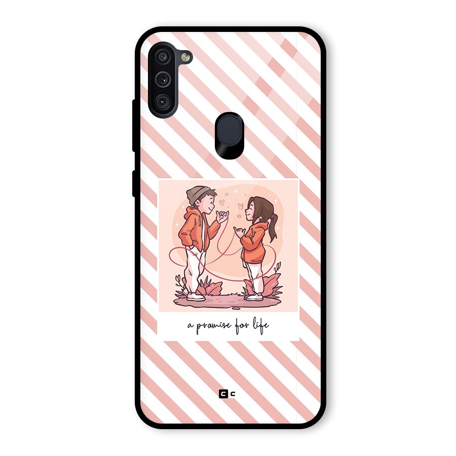 Promise For Life Glass Back Case for Galaxy M11