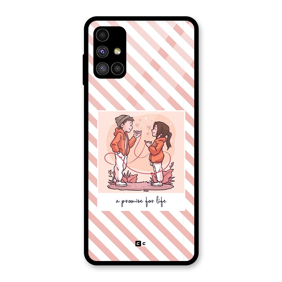 Promise For Life Glass Back Case for Galaxy M51