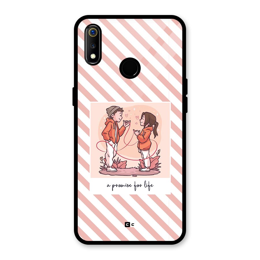 Promise For Life Glass Back Case for Realme 3i