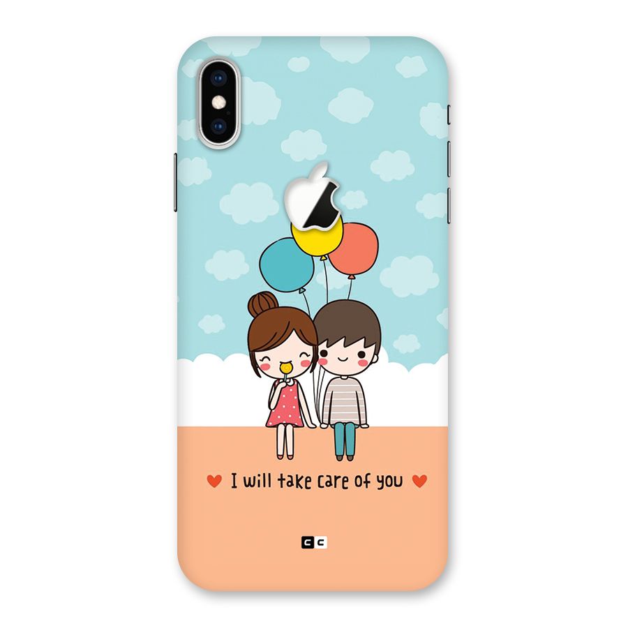 Promise To Care Back Case for iPhone XS Max Apple Cut