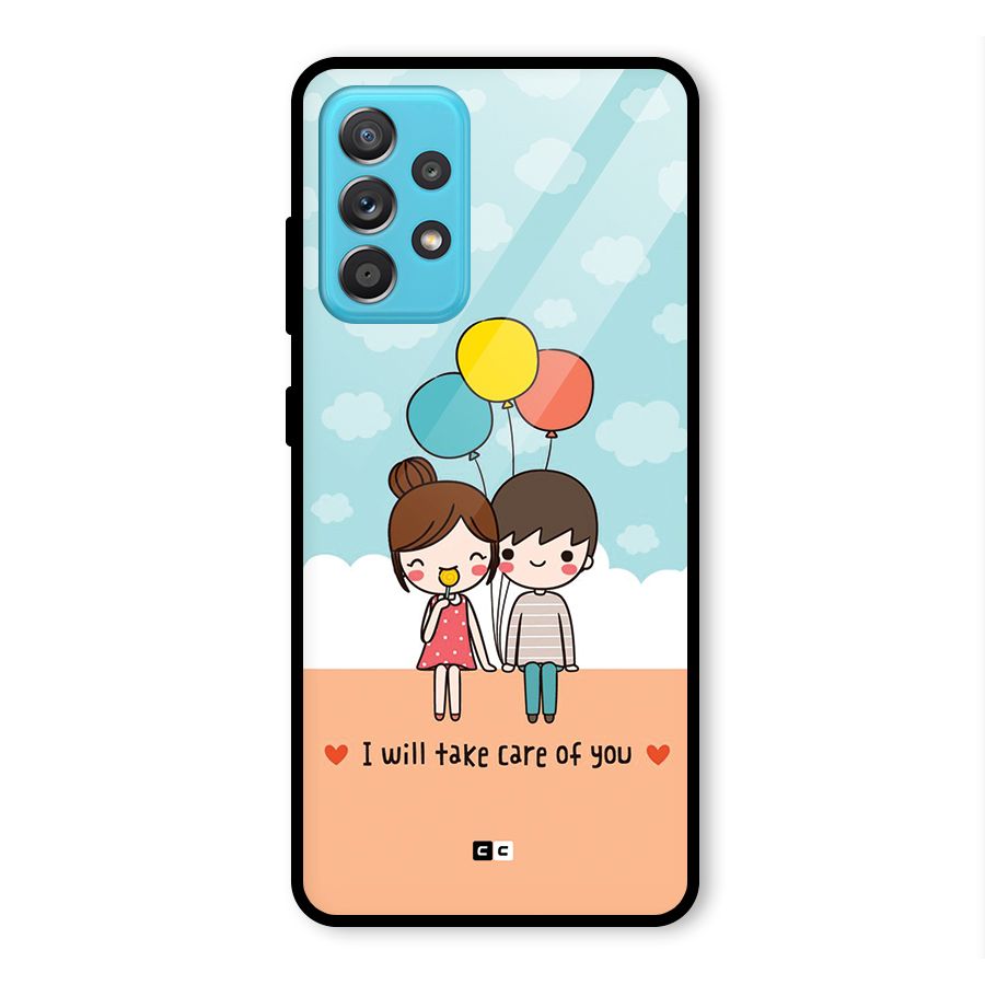 Promise To Care Glass Back Case for Galaxy A52