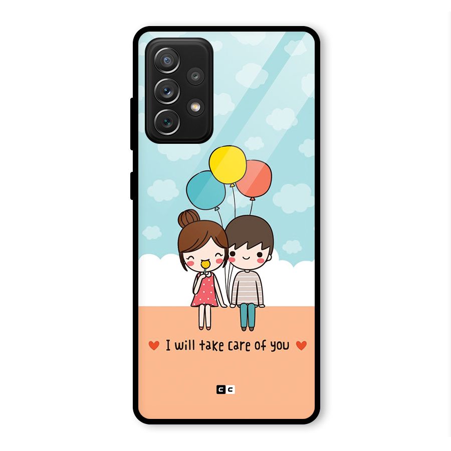 Promise To Care Glass Back Case for Galaxy A72