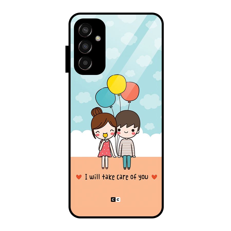 Promise To Care Glass Back Case for Galaxy F13