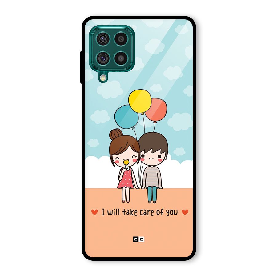 Promise To Care Glass Back Case for Galaxy F62