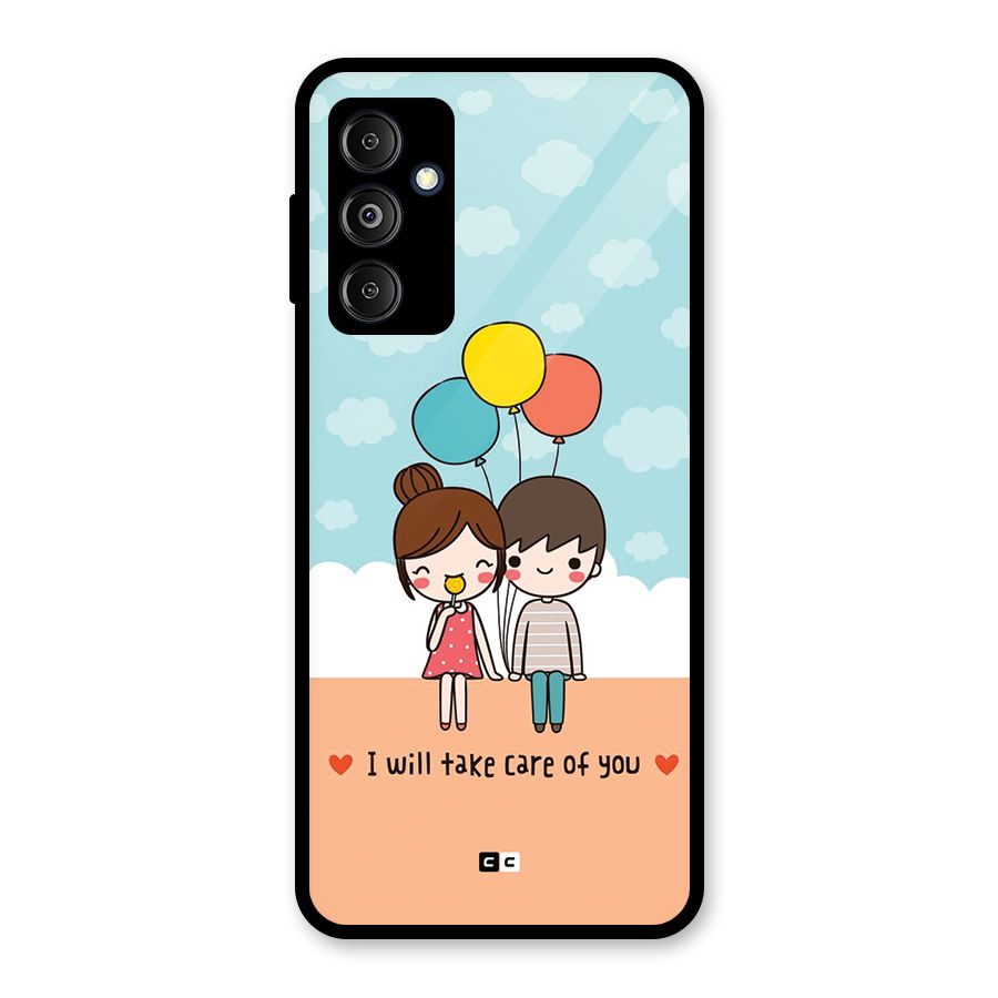 Promise To Care Glass Back Case for Galaxy M14 5G