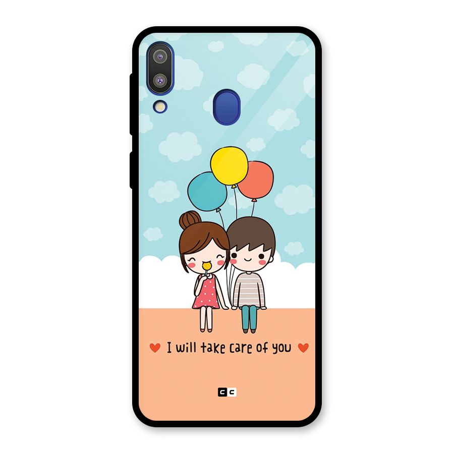 Promise To Care Glass Back Case for Galaxy M20