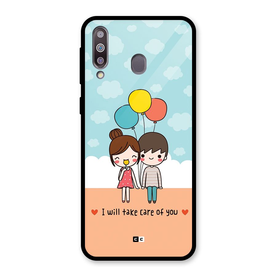 Promise To Care Glass Back Case for Galaxy M30