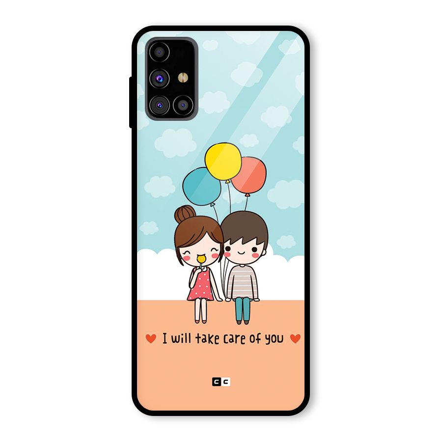 Promise To Care Glass Back Case for Galaxy M31s