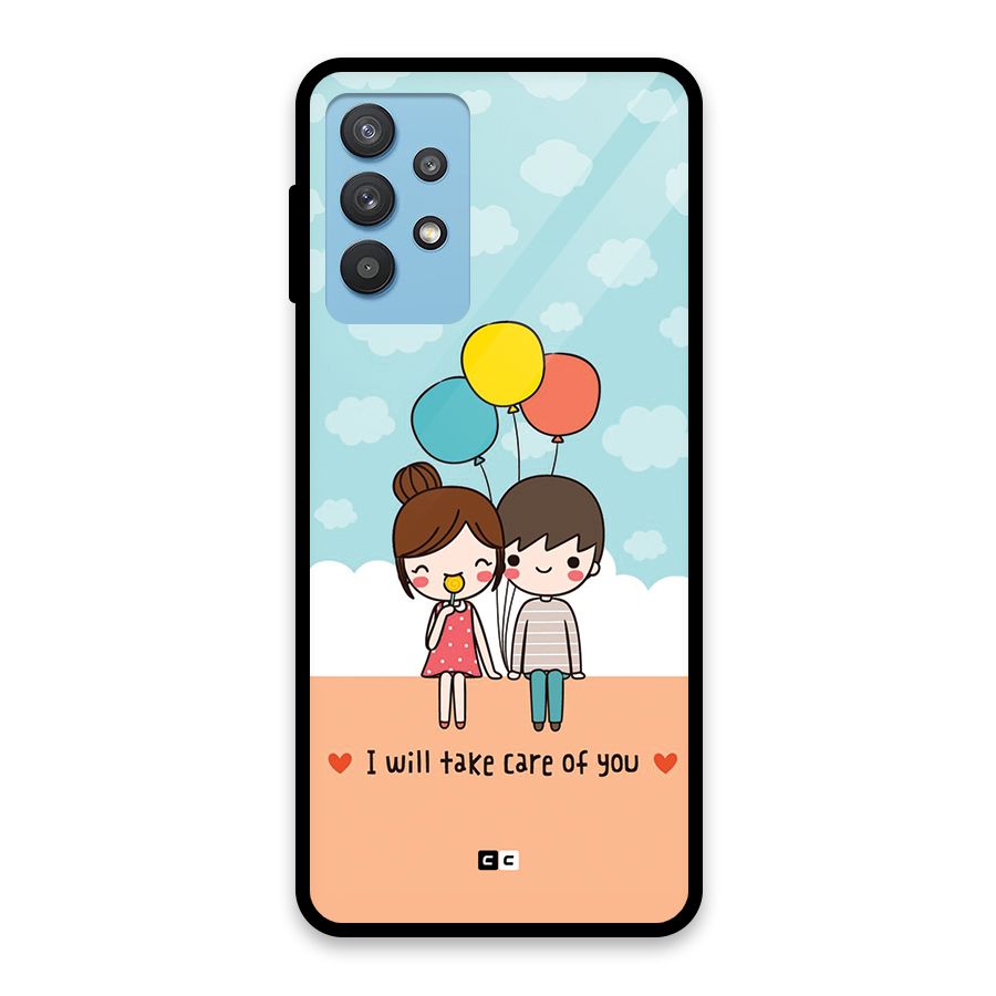 Promise To Care Glass Back Case for Galaxy M32 5G