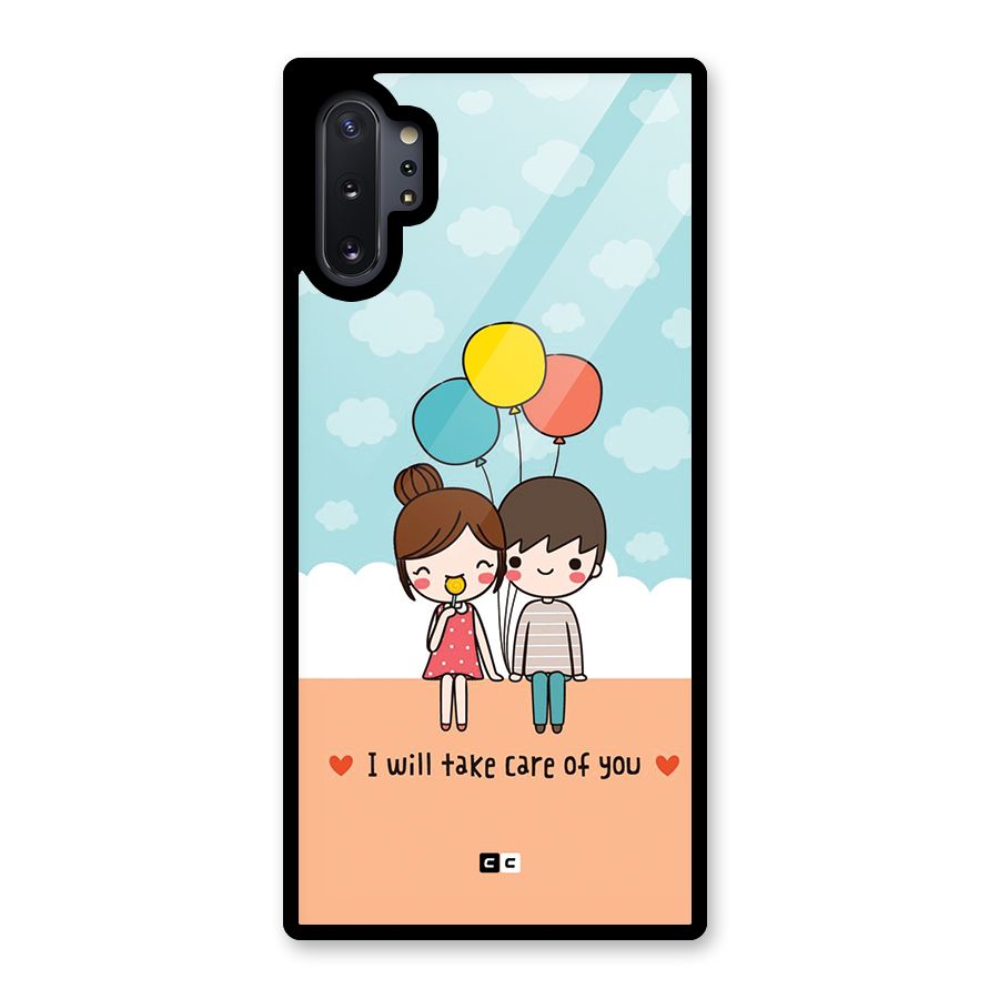Promise To Care Glass Back Case for Galaxy Note 10 Plus