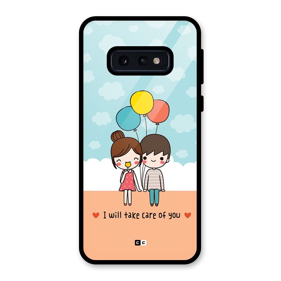 Promise To Care Glass Back Case for Galaxy S10e