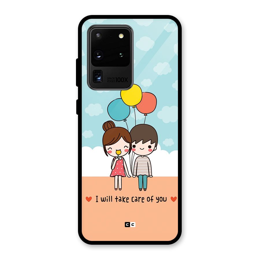 Promise To Care Glass Back Case for Galaxy S20 Ultra