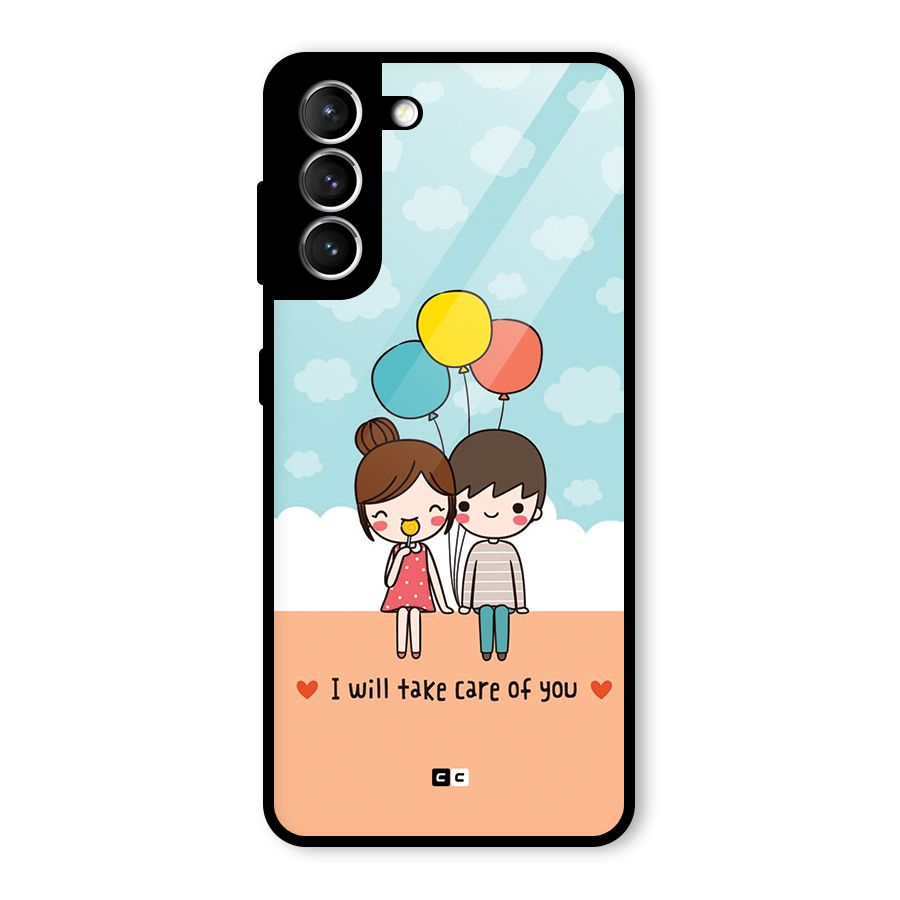Promise To Care Glass Back Case for Galaxy S21 5G