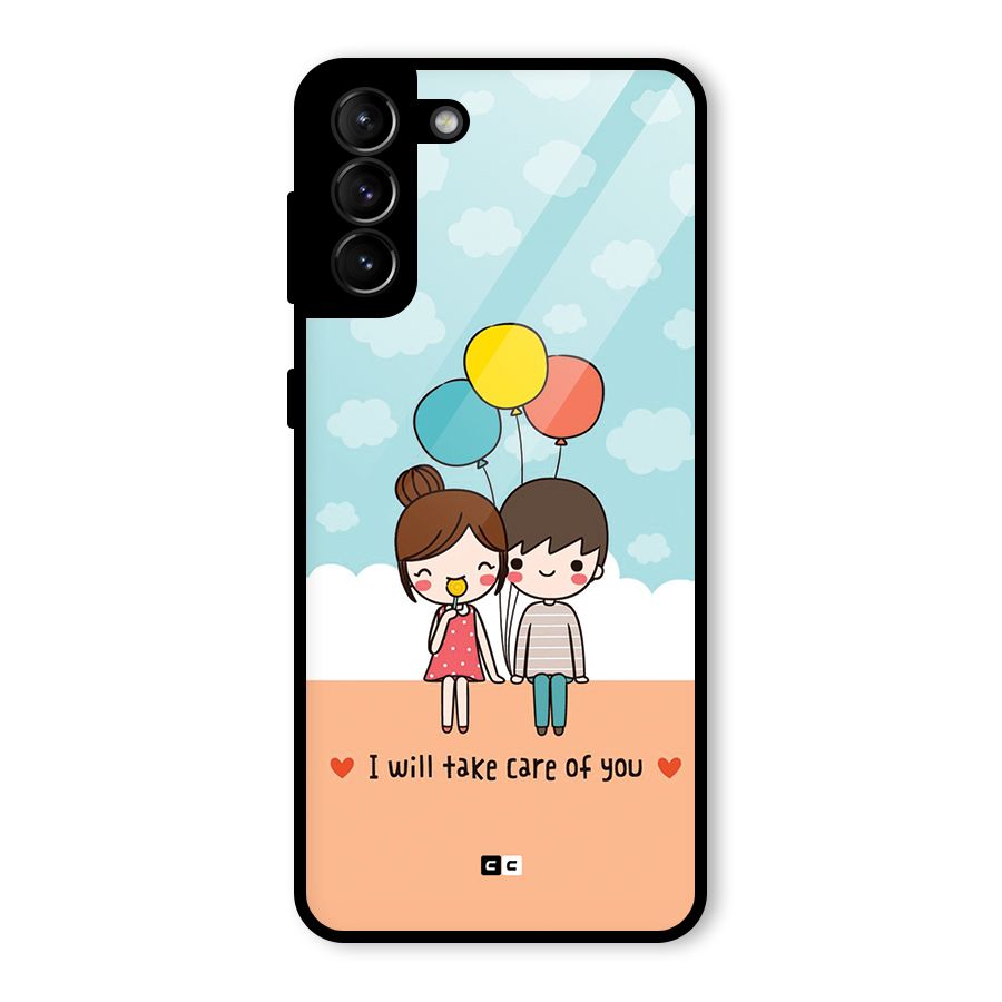 Promise To Care Glass Back Case for Galaxy S21 Plus