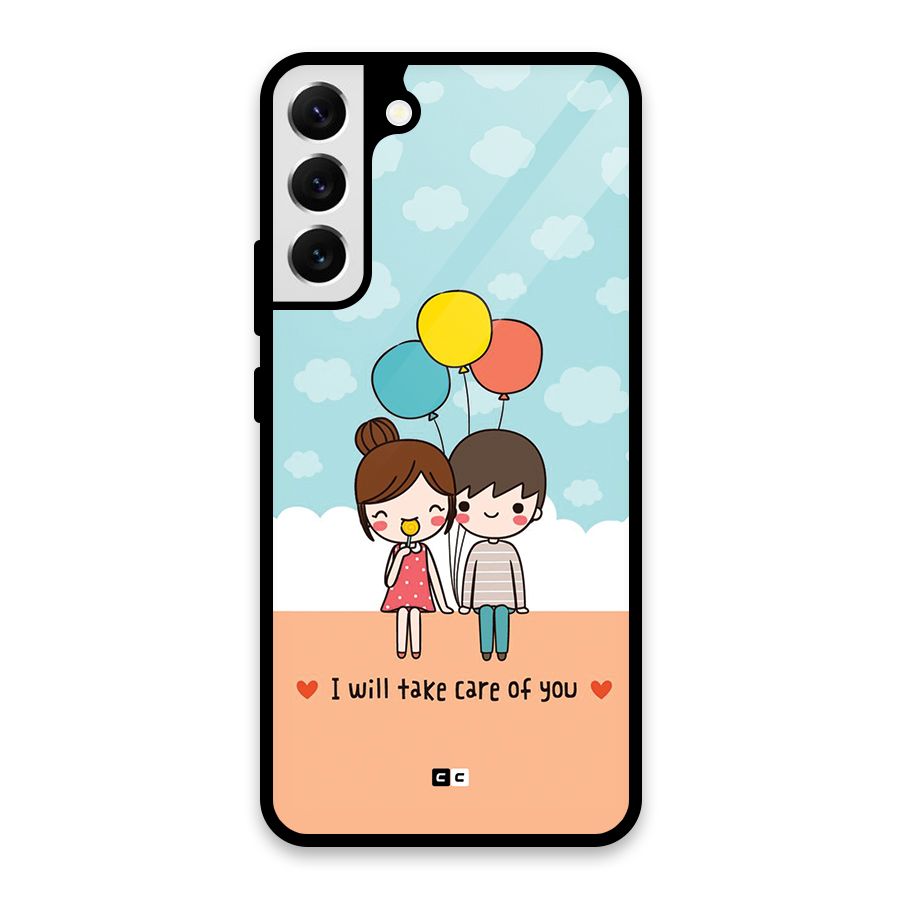Promise To Care Glass Back Case for Galaxy S22 Plus 5G