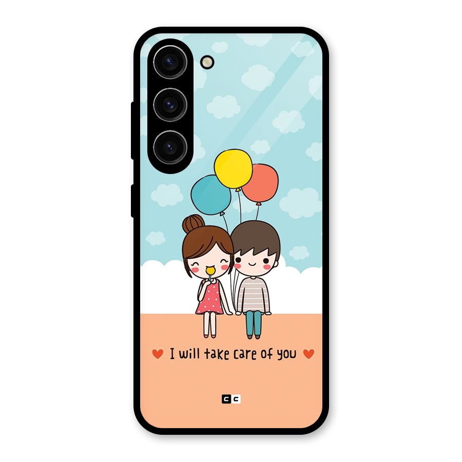 Promise To Care Glass Back Case for Galaxy S23