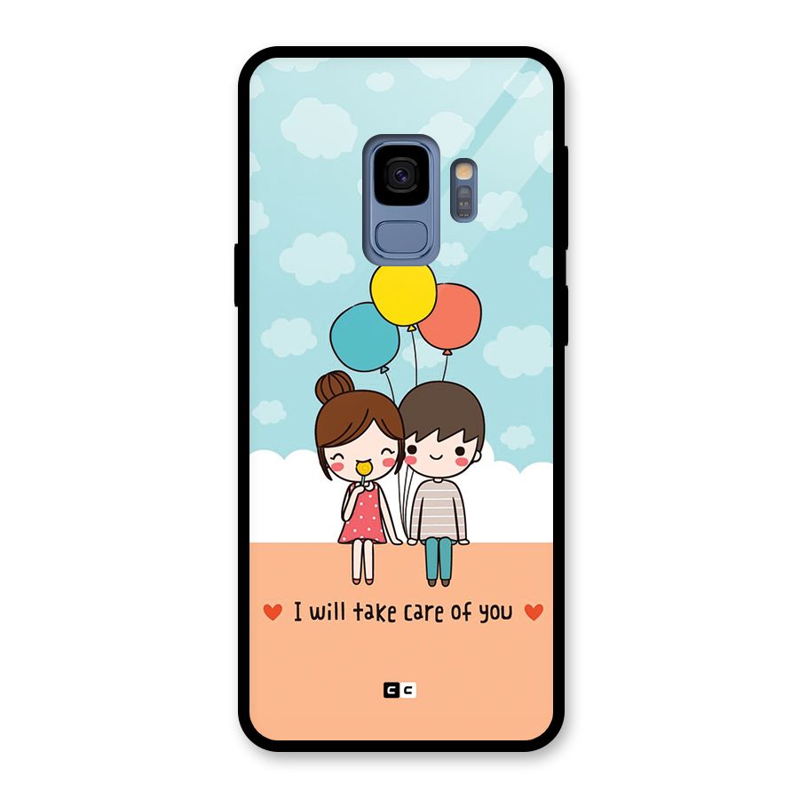 Promise To Care Glass Back Case for Galaxy S9
