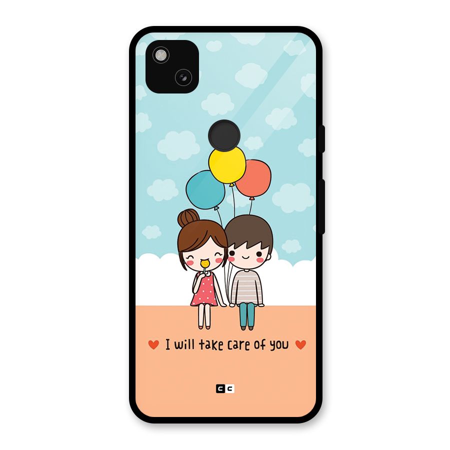 Promise To Care Glass Back Case for Google Pixel 4a