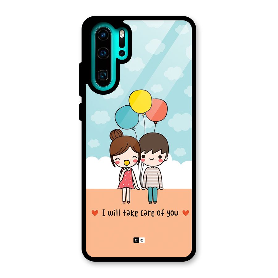 Promise To Care Glass Back Case for Huawei P30 Pro