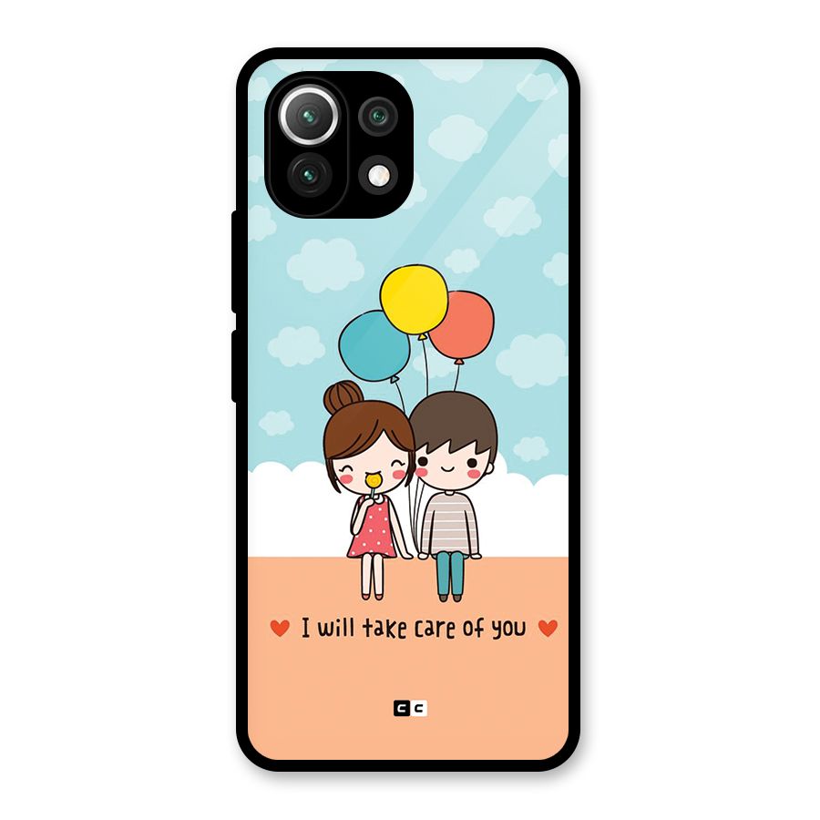 Promise To Care Glass Back Case for Mi 11 Lite NE 5G