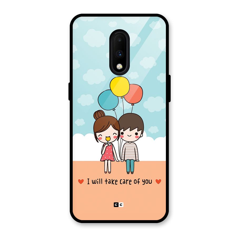 Promise To Care Glass Back Case for OnePlus 7