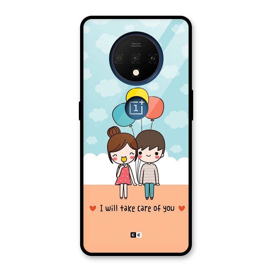 Promise To Care Glass Back Case for OnePlus 7T