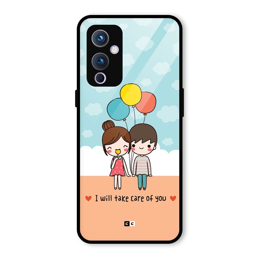 Promise To Care Glass Back Case for OnePlus 9