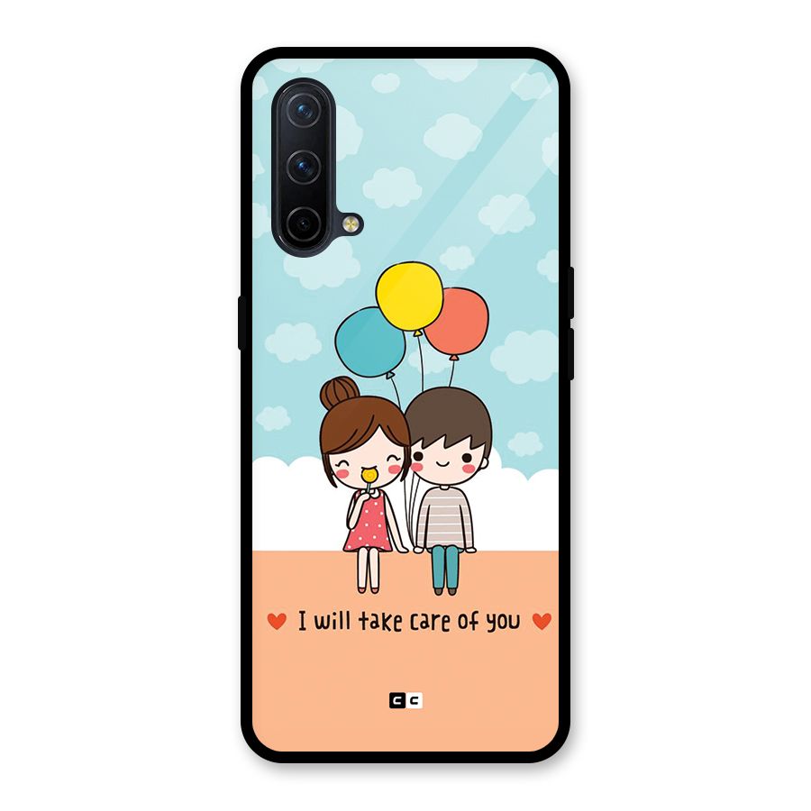 Promise To Care Glass Back Case for OnePlus Nord CE 5G