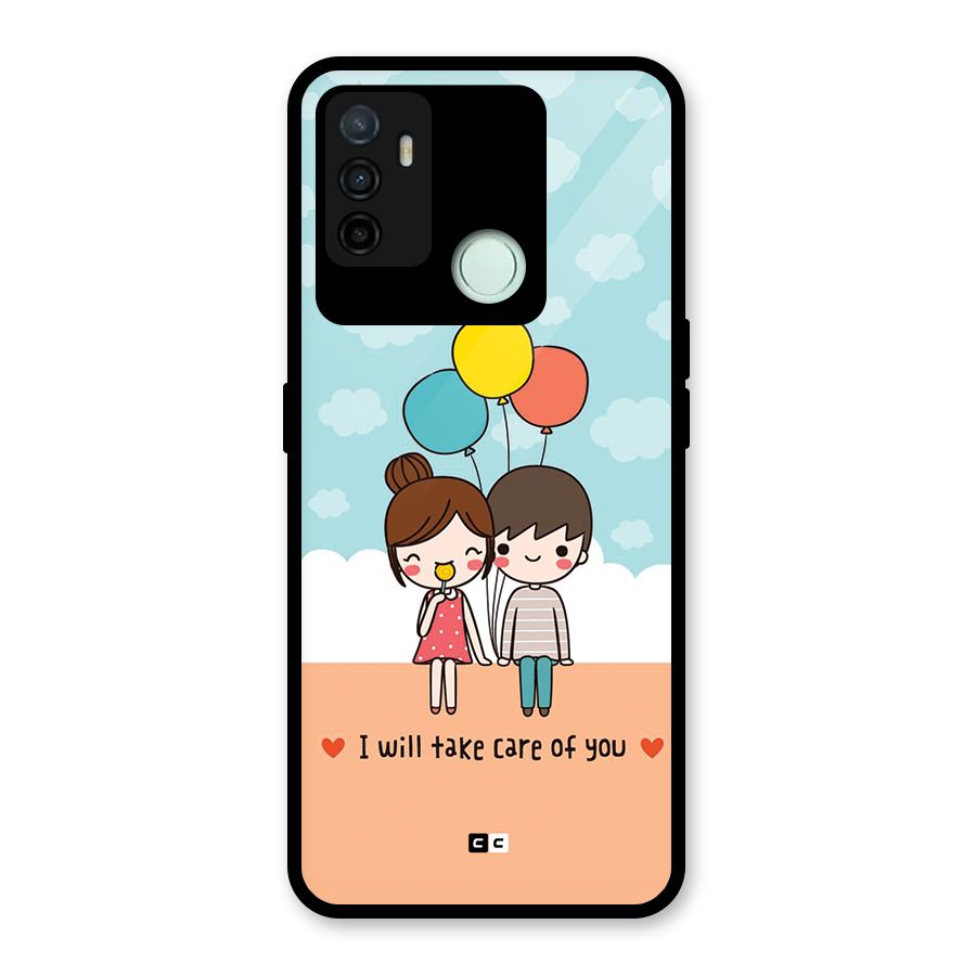 Promise To Care Glass Back Case for Oppo A53