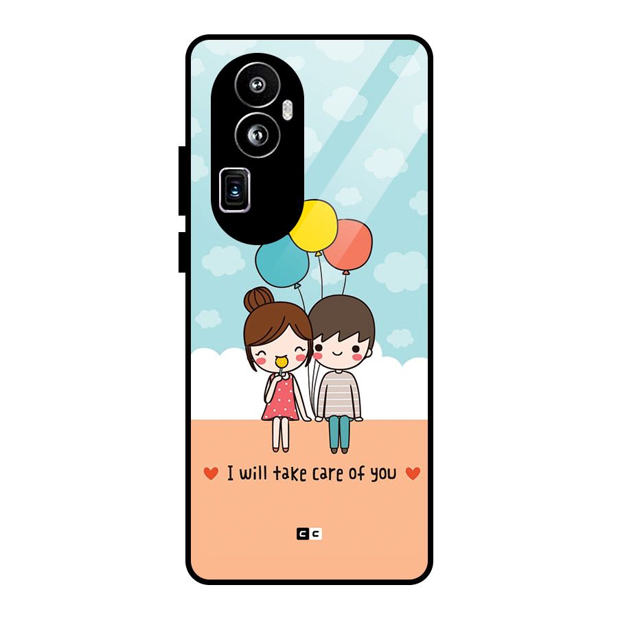 Promise To Care Glass Back Case for Oppo Reno10 Pro Plus
