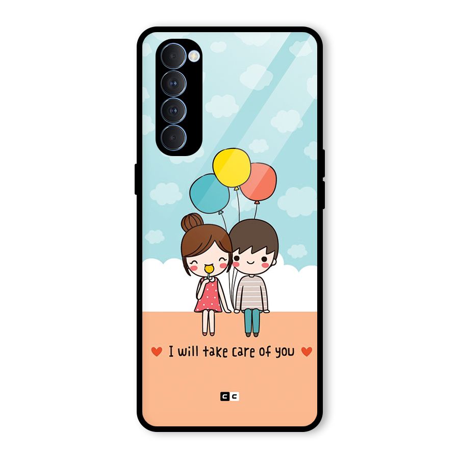 Promise To Care Glass Back Case for Oppo Reno4 Pro