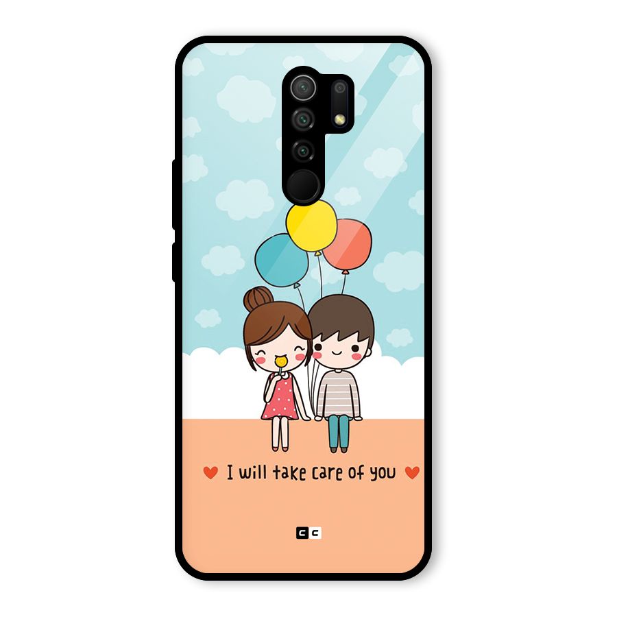 Promise To Care Glass Back Case for Poco M2