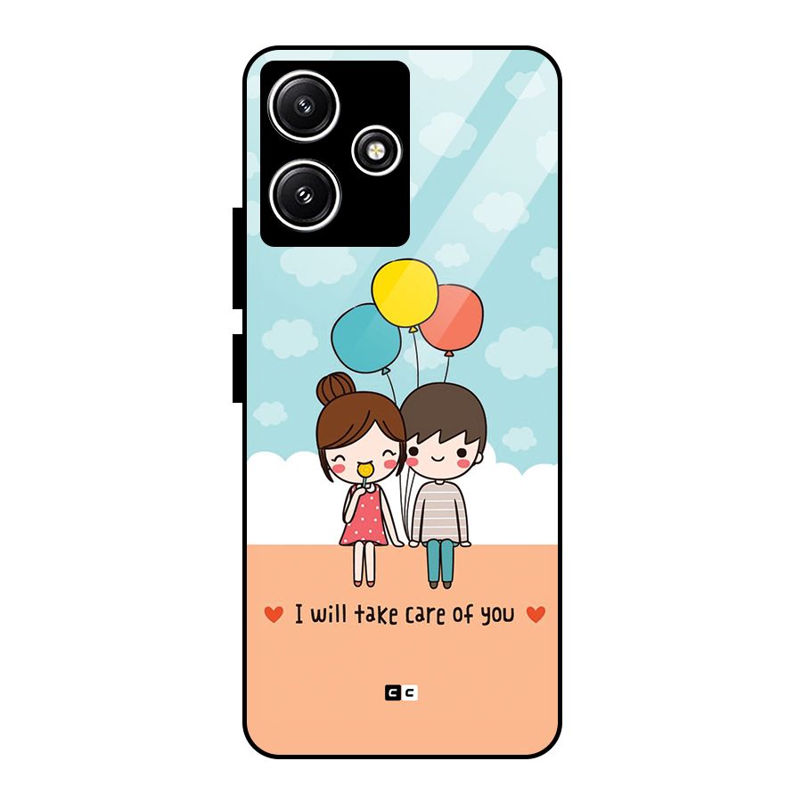 Promise To Care Glass Back Case for Poco M6 Pro