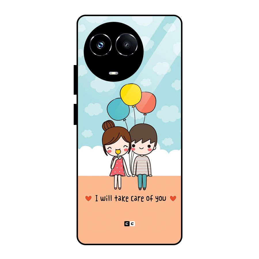 Promise To Care Glass Back Case for Realme 11X