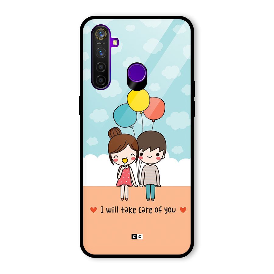 Promise To Care Glass Back Case for Realme 5 Pro