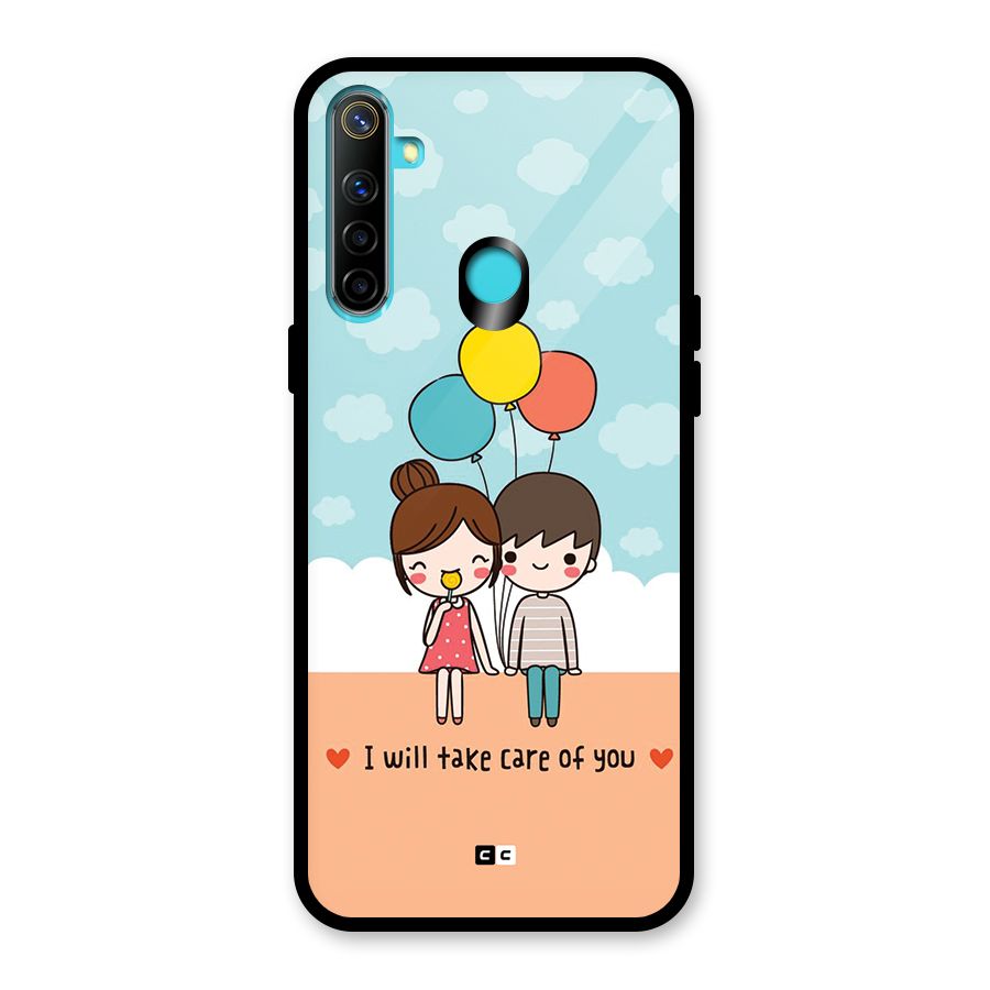 Promise To Care Glass Back Case for Realme 5i