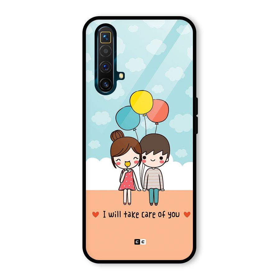 Promise To Care Glass Back Case for Realme X3