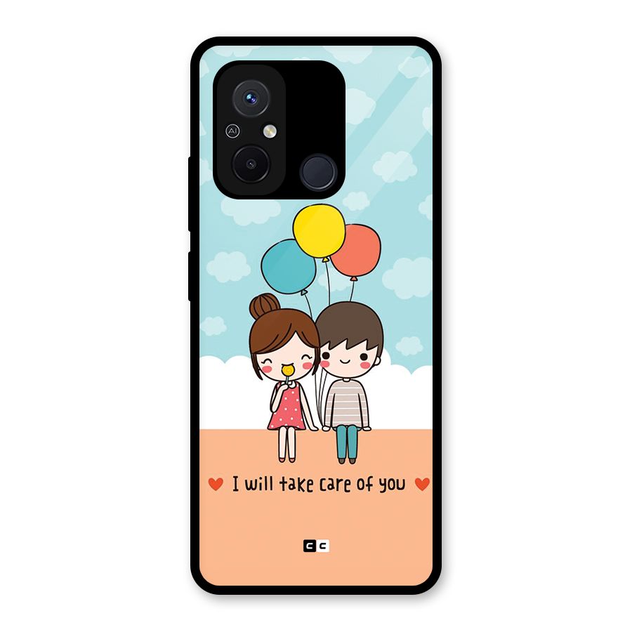 Promise To Care Glass Back Case for Redmi 12C