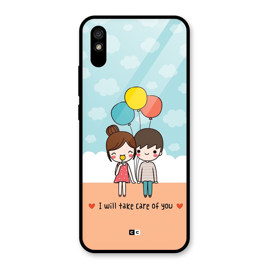 Promise To Care Glass Back Case for Redmi 9A