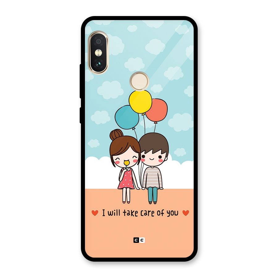 Promise To Care Glass Back Case for Redmi Note 5 Pro