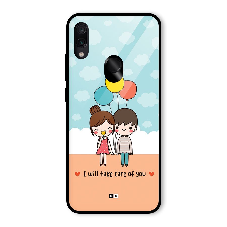 Promise To Care Glass Back Case for Redmi Note 7 Pro
