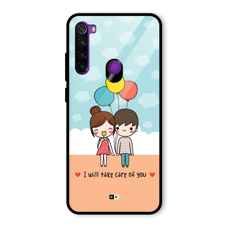 Promise To Care Glass Back Case for Redmi Note 8