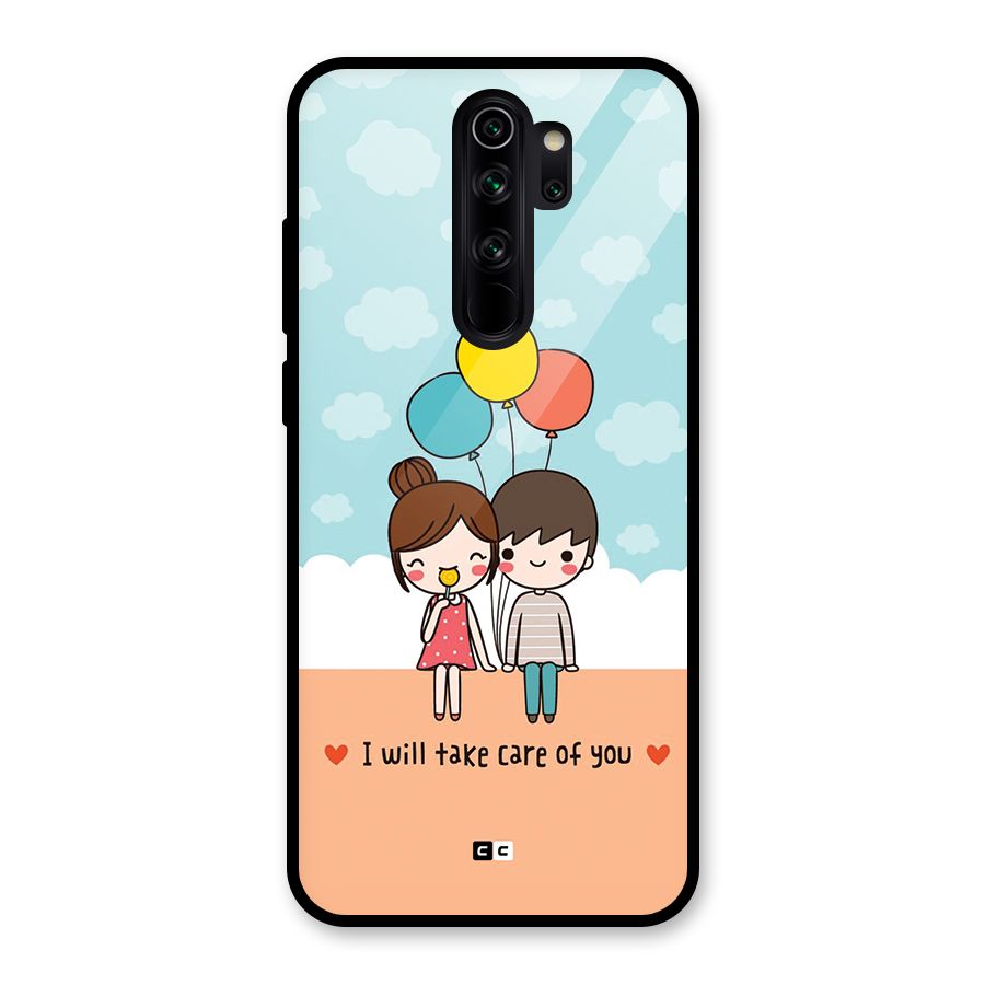 Promise To Care Glass Back Case for Redmi Note 8 Pro