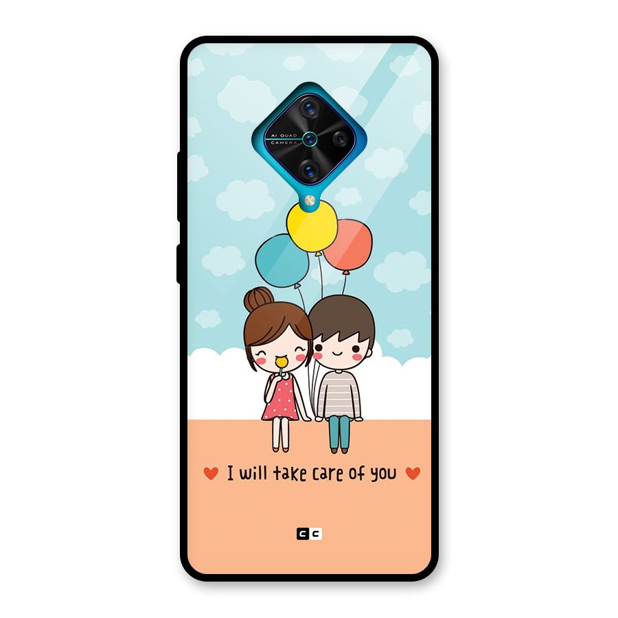 Promise To Care Glass Back Case for Vivo S1 Pro