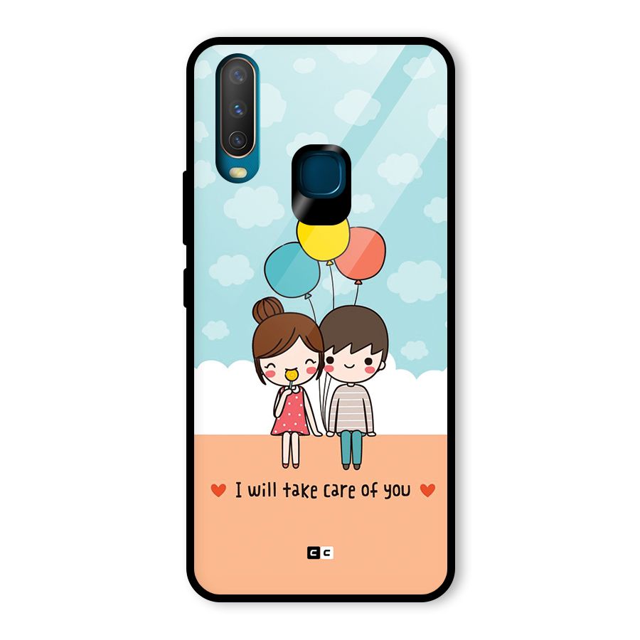 Promise To Care Glass Back Case for Vivo U10