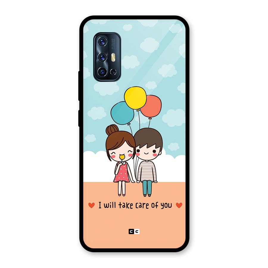 Promise To Care Glass Back Case for Vivo V17