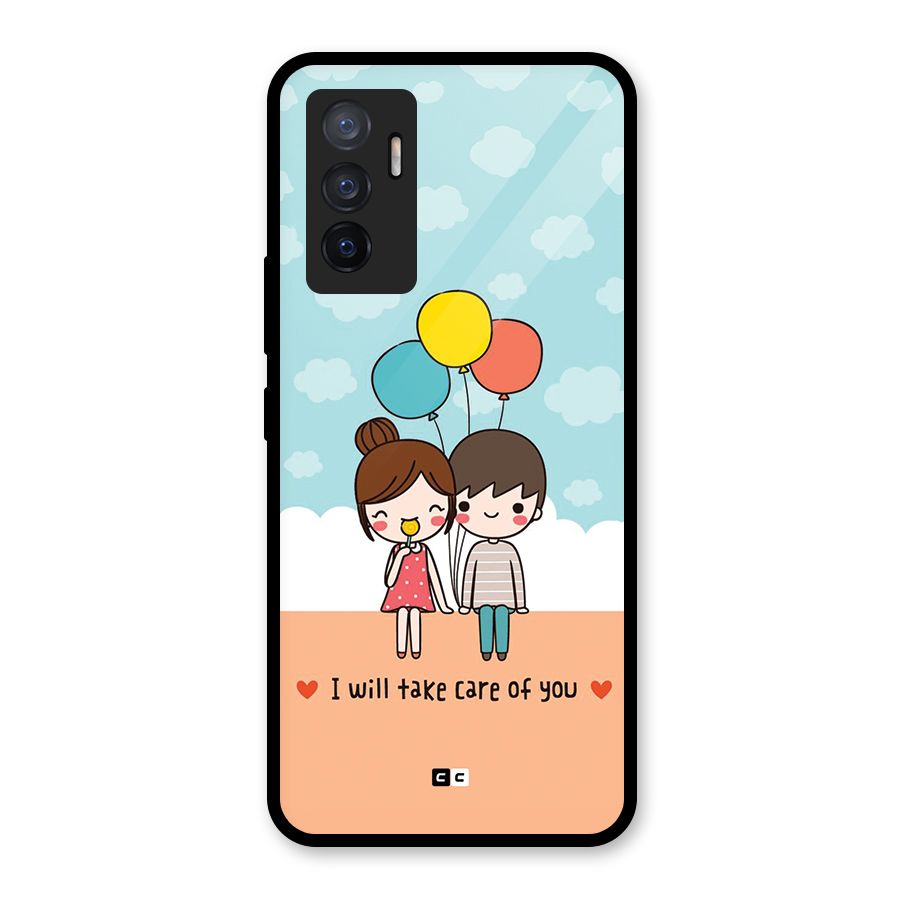 Promise To Care Glass Back Case for Vivo V23e