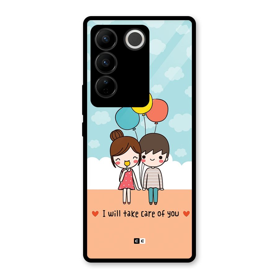 Promise To Care Glass Back Case for Vivo V27