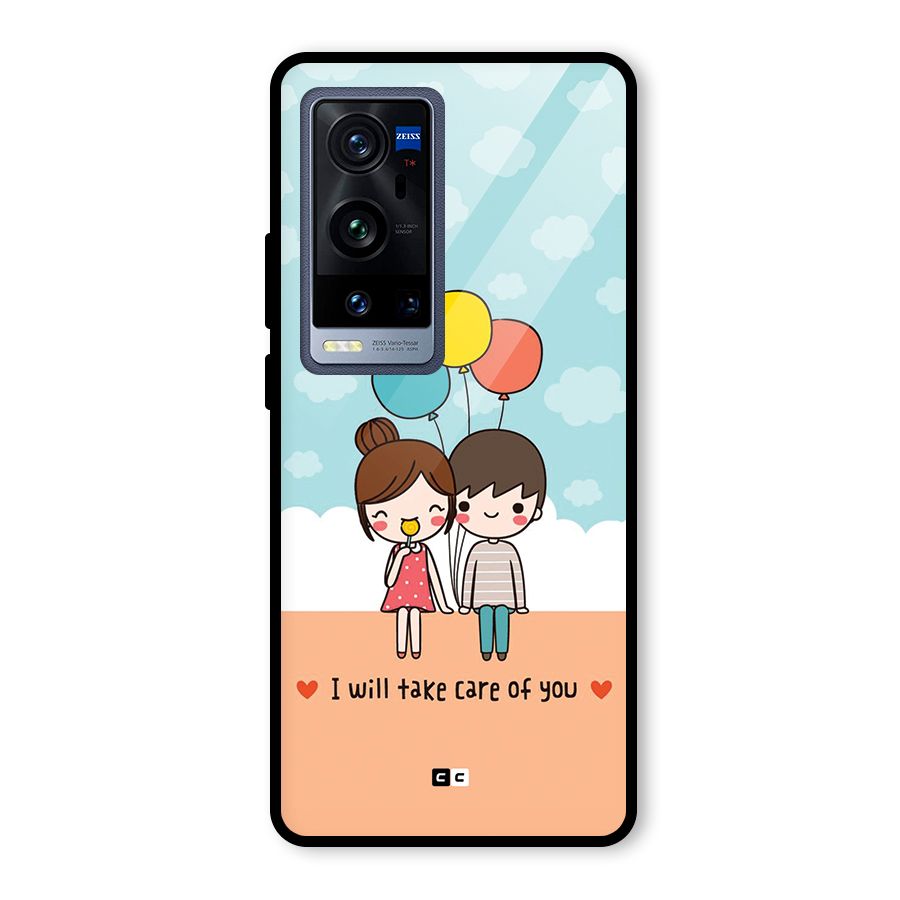 Promise To Care Glass Back Case for Vivo X60 Pro Plus