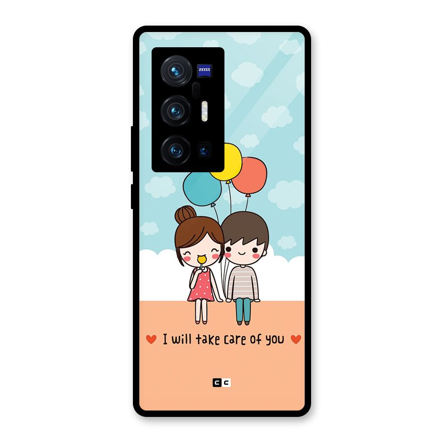 Promise To Care Glass Back Case for Vivo X70 Pro Plus